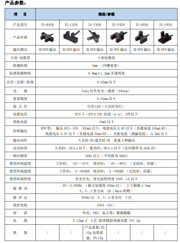 zelta助尔达ZU-R45N替换松下PM-R45微型光电传感器